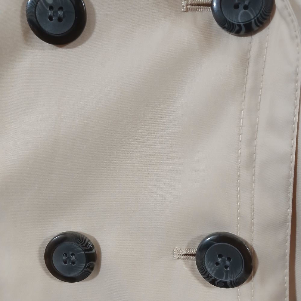 Marvin Richards New York Cream Colored Button Up Trench Coat - Picture 12 of 14